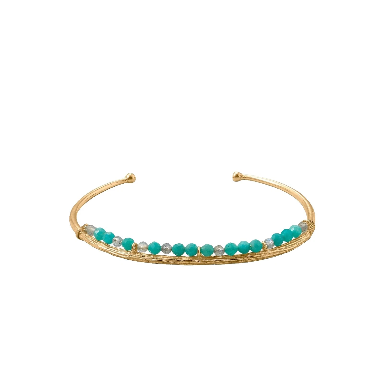 Joyería de moda chapada en oro amarillo amazonita