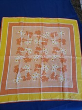 Vintage VERA NEUMANN Scarf 1960s 26x26" Bohemian Colors Polyester Beautiful