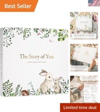 Elegant 120-Page Baby Memory Scrapbook with Protective Sleeve Keepsake Folders