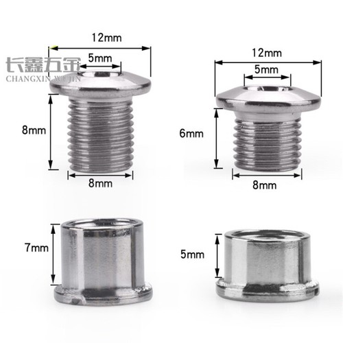 MTB Road Bike Chainring Screws Bolts Single Double Triple Speeds Stainless Steel - 第 11/12 張圖片