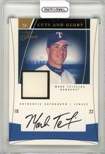 2004 Flair Cuts And Glory Mark Teixeira Jersey / Autograph 028/100