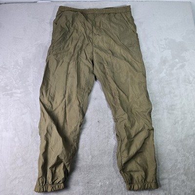 Vtg Puma Track Pants Windbreaker Mens Med Shiny Brown 80s 90s Ankle Zip