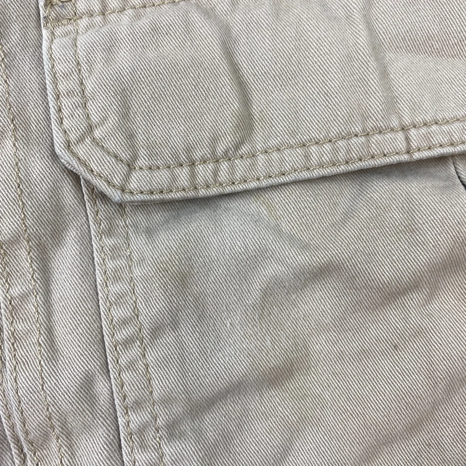 Croft & Barrow Cargo Shorts Men's 46 Tan Flat Front Multi-Pocket Cotton Casual - Image 4 of 4