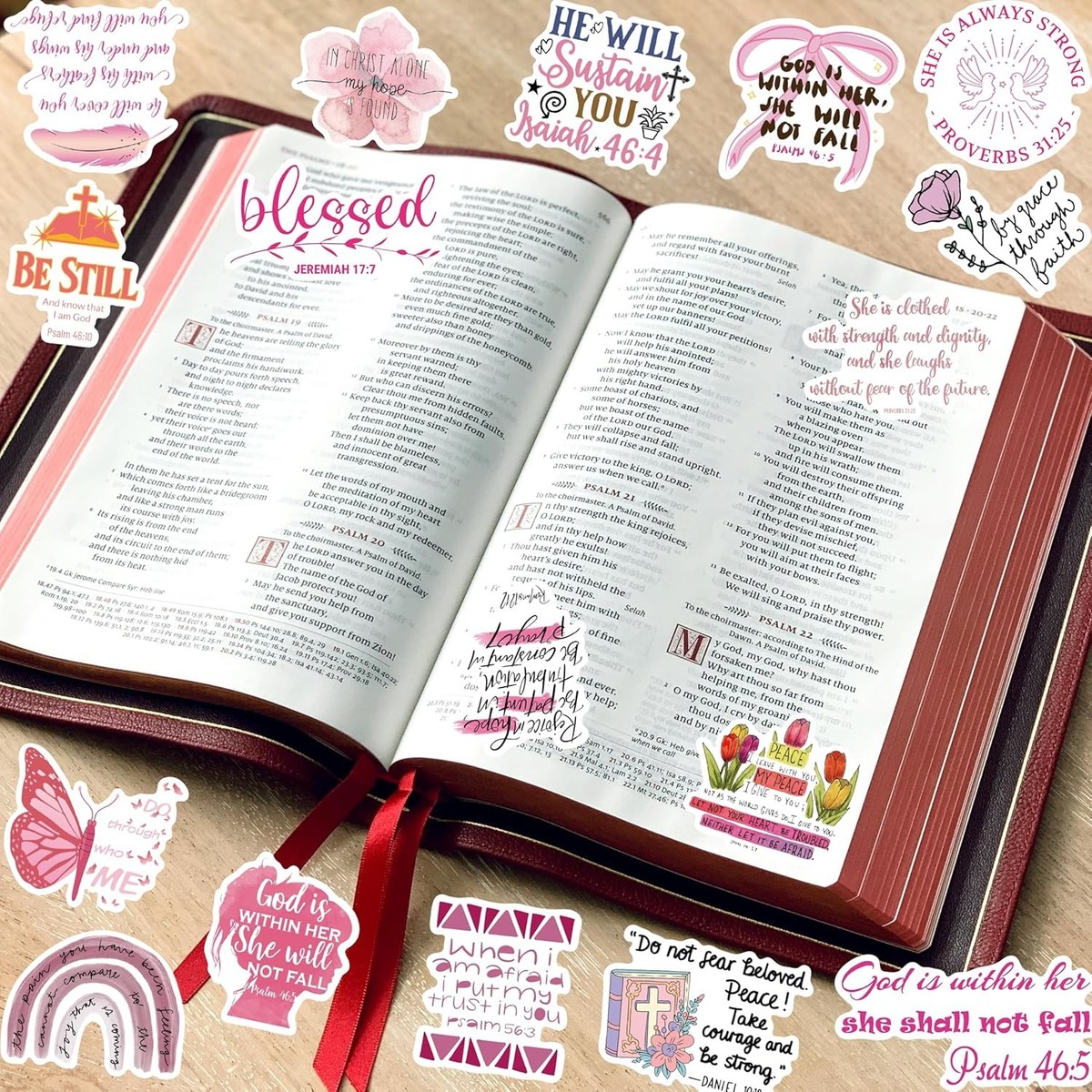 200PCS Autocollants De Versets Bibliques Vintage Pour Journalisation Et