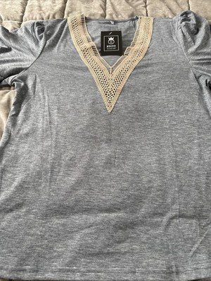 ETCYY Women's Short Sleeve Top Blouse NWT Size Medium