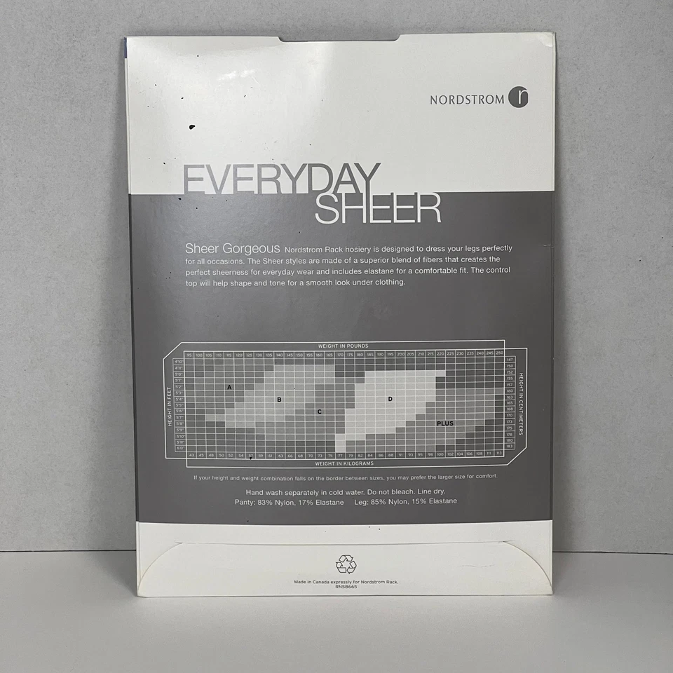 Medias Nordstrom Everyday Sheer Control Top Negro Jet Talla A Foto 2 de 2