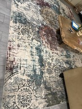 Rug- Washable Multicolor Medallion Floral 9 b...