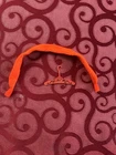 VINTAGE BARBIE SHIFT INTO KNIT #1478 ORANGE SCARF W/FRINGE-1969 + Hanger