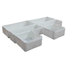White 6 Count Drawer Organizer Set Helps Maintain Tidy and Orderly Storage Areas