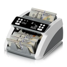Money Counter Machine with Value Count for USD and EUR UV MG IR Counterfeit D...