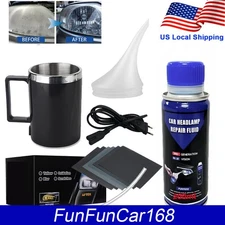 Car Repair Kit Headlight Restoration Liquid Set Polymer Chemical Polishing 200ml