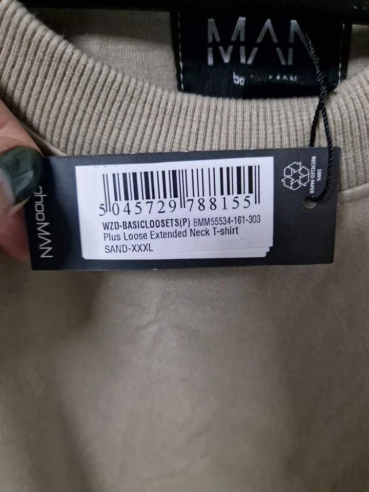 Boohoo Man Xxxl Sand T Shirt - Image 3 of 3