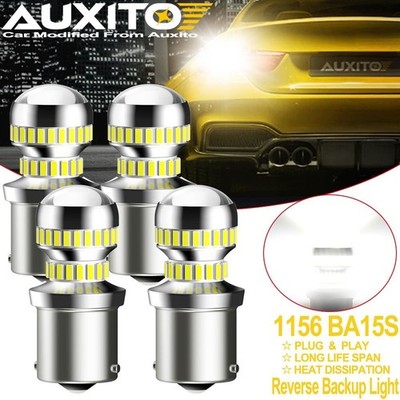 4PCS 1156 54SMD LED Tail Brake Stop Backup Reverse Turn Signal Light Bulbs White
