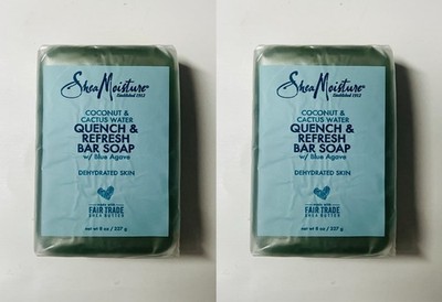 Shea Feuchtigkeit Kokosnuss & Kaktus Wasser Löschen & Erfrischen Seife 8 Unzen 2 Stück.
