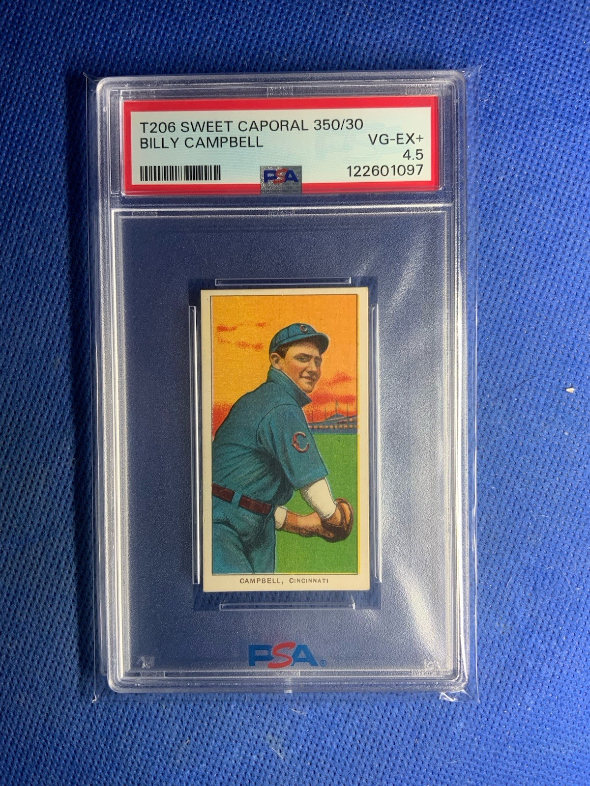 1909 T206 SWEET CAPORAL 350/30 BILLY CAMBELL RC PSA 4.5 REDS** Just Graded**