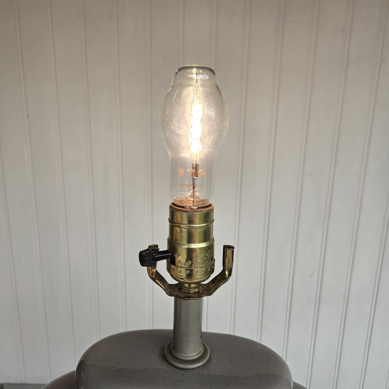 Jaru  Sunset Ceramic Lamp Base Gold Band Vintage Mid Century Modernist C1