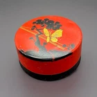 Vintage Codo Pure Silk Ribbon Original Tin Red Butterfly Typewriter Trinket