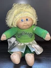 Vintage 1984 Cabbage Patch Doll Cheerleader Outfit Signed. Blue Eyes Blonde Hair