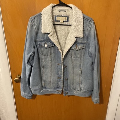 Jade & Ivory women s denim Sherpa lined large jacket Winter