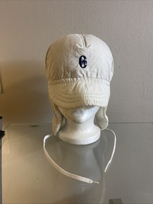 Vintage Conte of Florence Ski Down Hat w/ Ear Flaps Vero Piumino Italy White