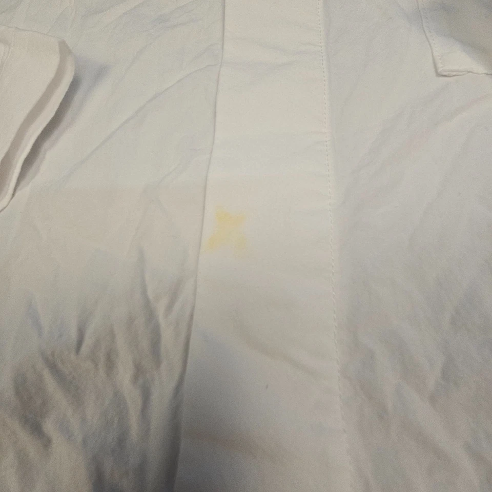 COS Shirt Mens SMALL White Button Up long sleeve Poplin modern long Size S - Image 4 of 4