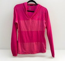 Nike Running Dri-Fit Women's Large Lightweight Hoodie Colorblick Pink Pullover