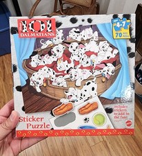 Vintage 1996 NOS Mattel 101 Dalmations Disney 70pc Jigsaw Puzzle Disney STICKERS