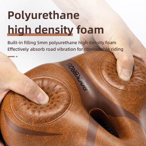 ROCKBROS Bike Saddle Comfort Gel Padded PU Leather Reflective Cushion Waterproof - Picture 3 of 10