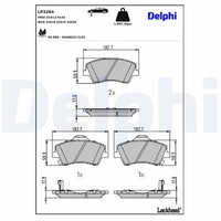 Delphi Bremsbelagsatz Scheibenbremse LP3264 FüR Ad Ioniq Niro Hyundai Elantra Ae