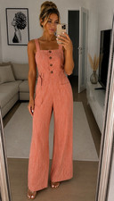 Glamorous Overall Damen 40 koralle gestreift ...