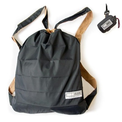 BAG-BAG robuster packbarer Rucksack mehr - ultraleichter Rucksack, schwarz 