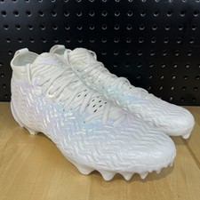Under Armour Spotlight Pro Men 10 White Iridescent Football Cleats 3028200-100