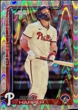 2025 Topps Chrome - Bryce Harper #150 RayWave Refractor