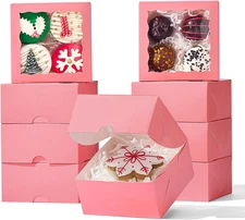 40 Pack Bakery Boxes 4X4X2 Inches Cookies Boxes Mini Bundt Cake Boxes Pie Box Ci