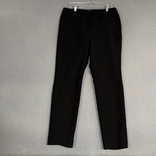 Talbots Dress Pants Womens 10 Black Signature Straight Leg Lined 100 Polyester
