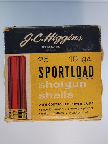 J.C Higgins 16 Gauge Shotshell Empty Box