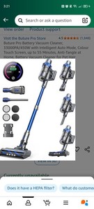 Buture Pro BP10 Kabelloser Akku-Staubsauger | 33000PA 450W bis 55min Touch