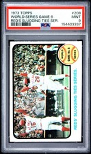 1973 TOPPS REDS' SLUGGING TIES SER. #208 WORLD SERIES GAME 6 PSA 9