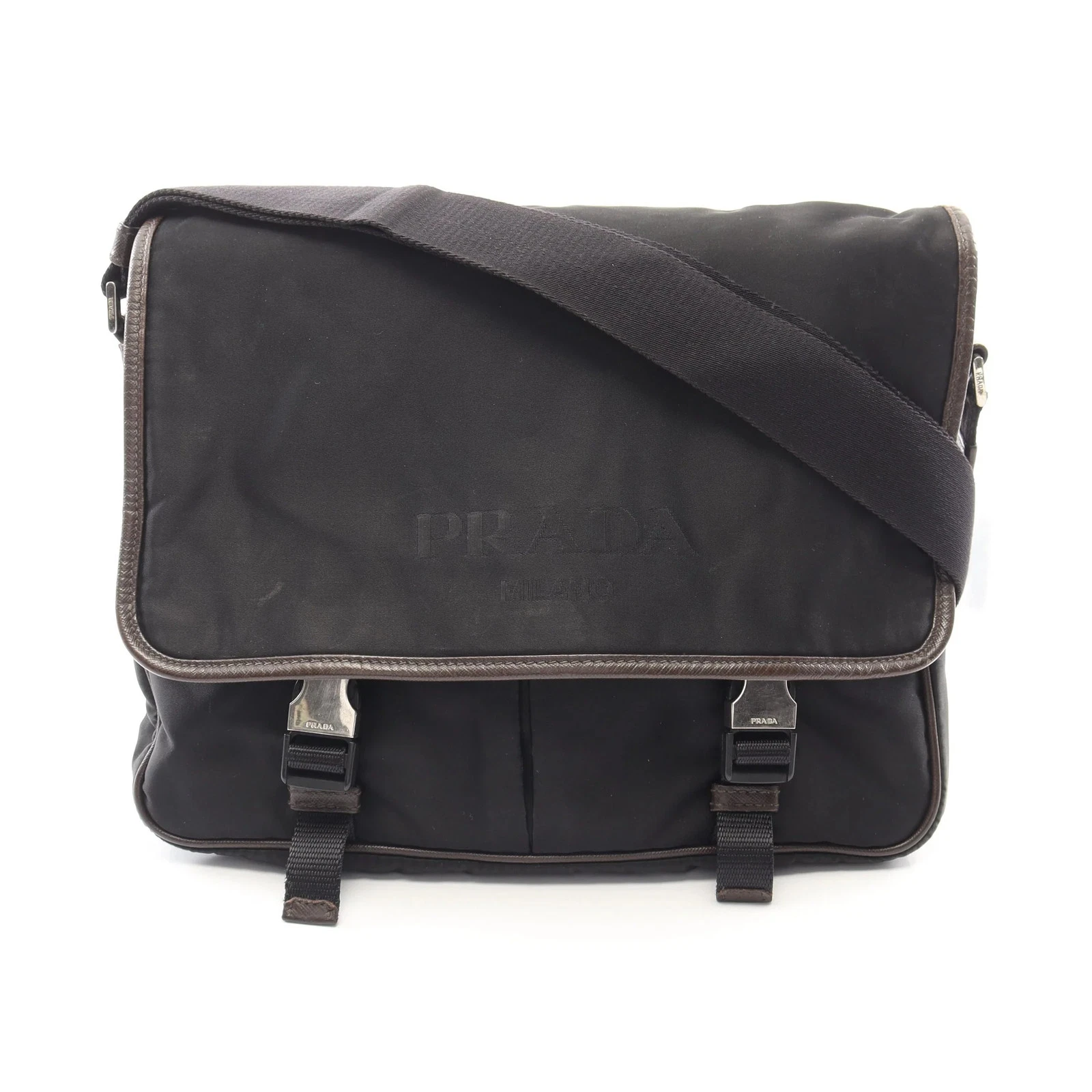Prada — Prada Shoulder Bag Black Leather #RCB3756