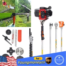 52cc 2-Stroke Gasoline Brush Cutter Grass Wacker Weed Eater Lawn Mower 10 in 1