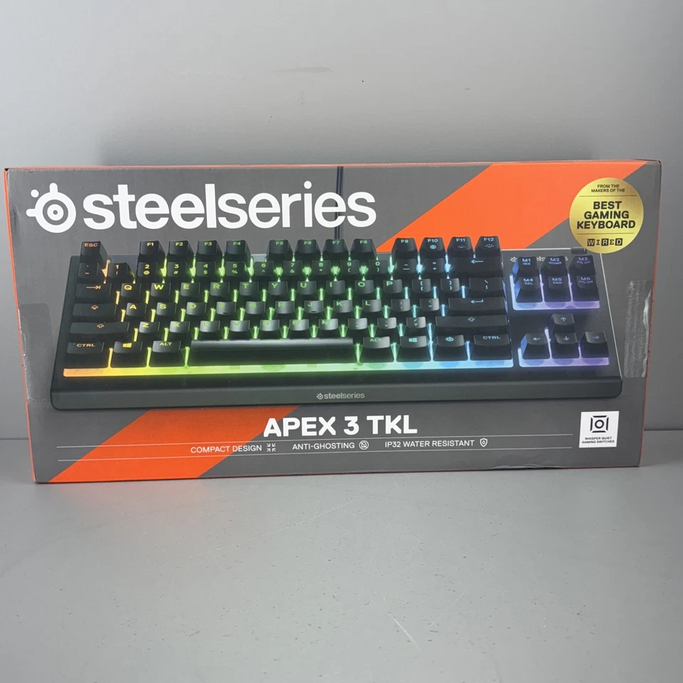 Steelseries Apex 3 TKL RGB Gaming Keyboard – 8-Zone RGB SEALED Factory - Image 2 of 4