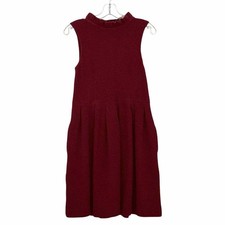 Ganni Size Small Maroon Pre-Owned Dress- Ladies