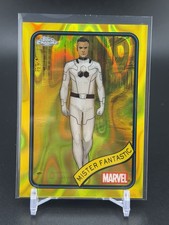 2025 Topps Chrome Marvel Mister Fantastic Yellow Lava Parallel Refractor #89