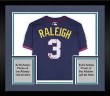 Framed Cal Raleigh Mariners Signed 2025 Home Run Derby Elite Jersey w/Insc LE 25