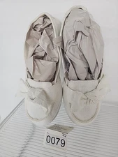 Time And Tru Shoes Womens Small Sz 6 Slip On Loafer White Fabric Casual Comfort