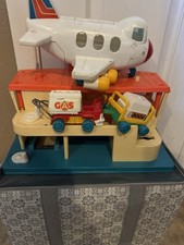 Vintage 1984 PlayWorld Toy PlayMates Airport NO Control Tower, Plane, Gas Truck