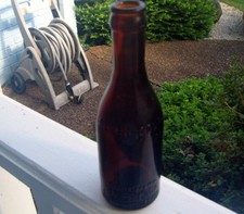 Very RARE Early 1900's Amber Pepsi-Cola Bottle with Slug Plate, Memphis, Tenn.