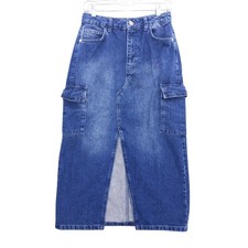 Harper Heritage Francesca's Denim Cargo Skirt Women's Medium Blue Jean