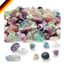 Edelstein Perlen 450 Stück Fluorit Steine zum Auffädeln DIY Schmuck Basteln