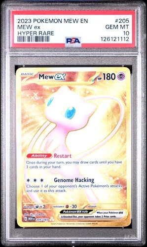 2023 POKEMON MEW EN-151 HYPER RARE #205 MEW EX PSA 10